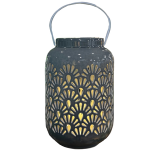 8" LED Shell Ceramic Lantern