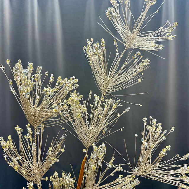 31" Champagne Sequin Firecracker Pine Spray