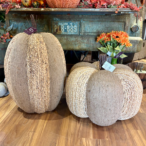 Large Rattan Pumpkins | 24" or 27" Sold Separately