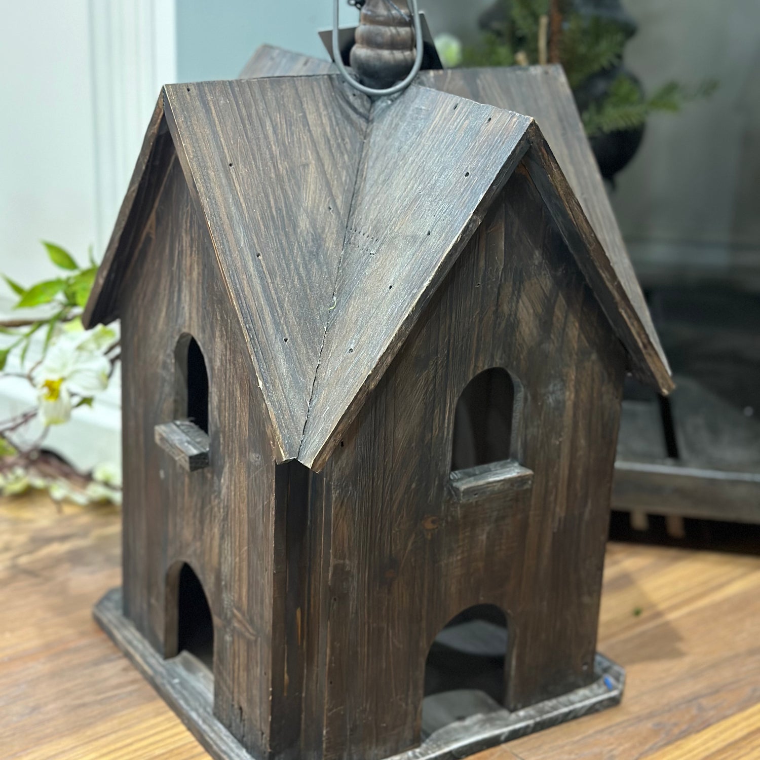 Rustic Four Gable Birdhouse 10.25”