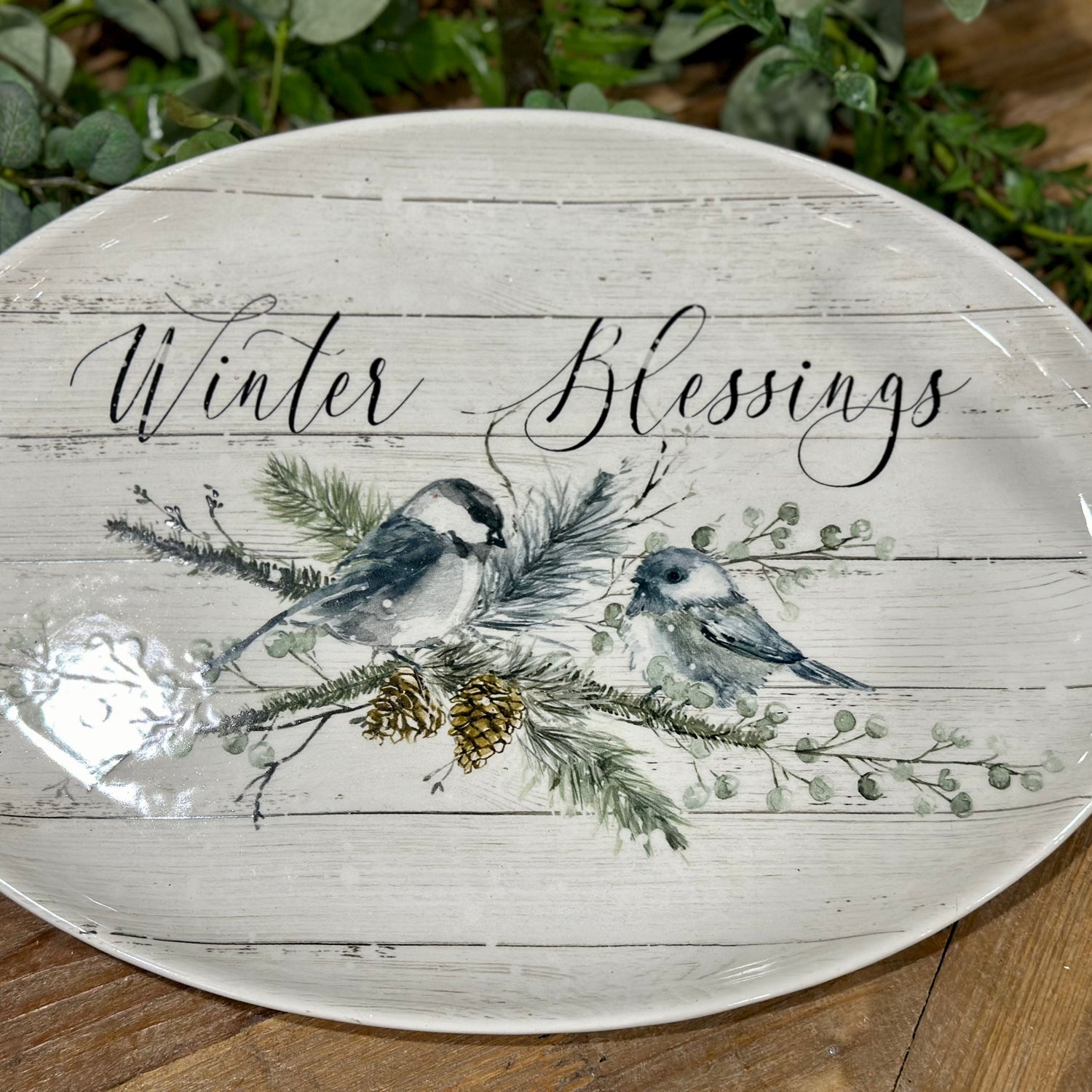 13.25” Winter Blessings Platter