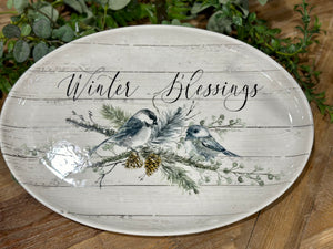 13.25” Winter Blessings Platter