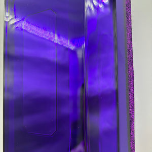 8" Purple Rectangle Jewel Glitter Ornaments