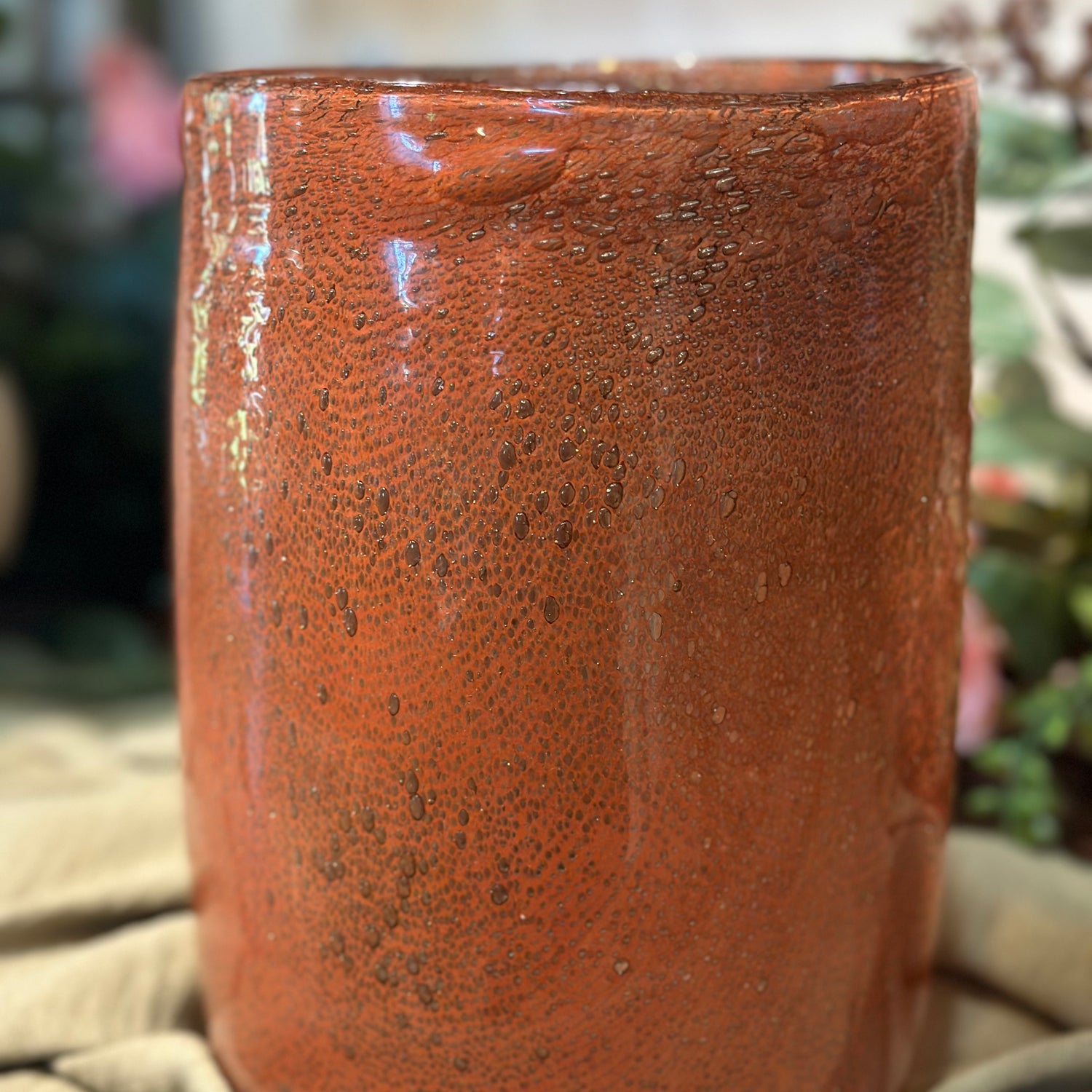 8.5" Amaranthine Glass Vase