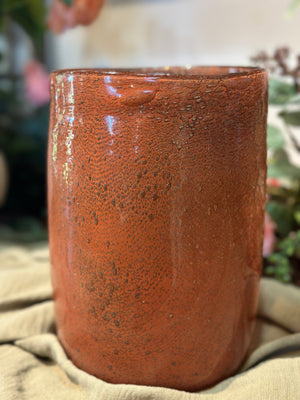 8.5" Amaranthine Glass Vase