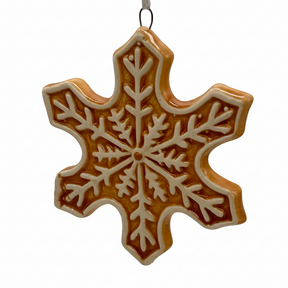 Glass Figure Dolomite Snowflake/ Tree Ornament, additional view