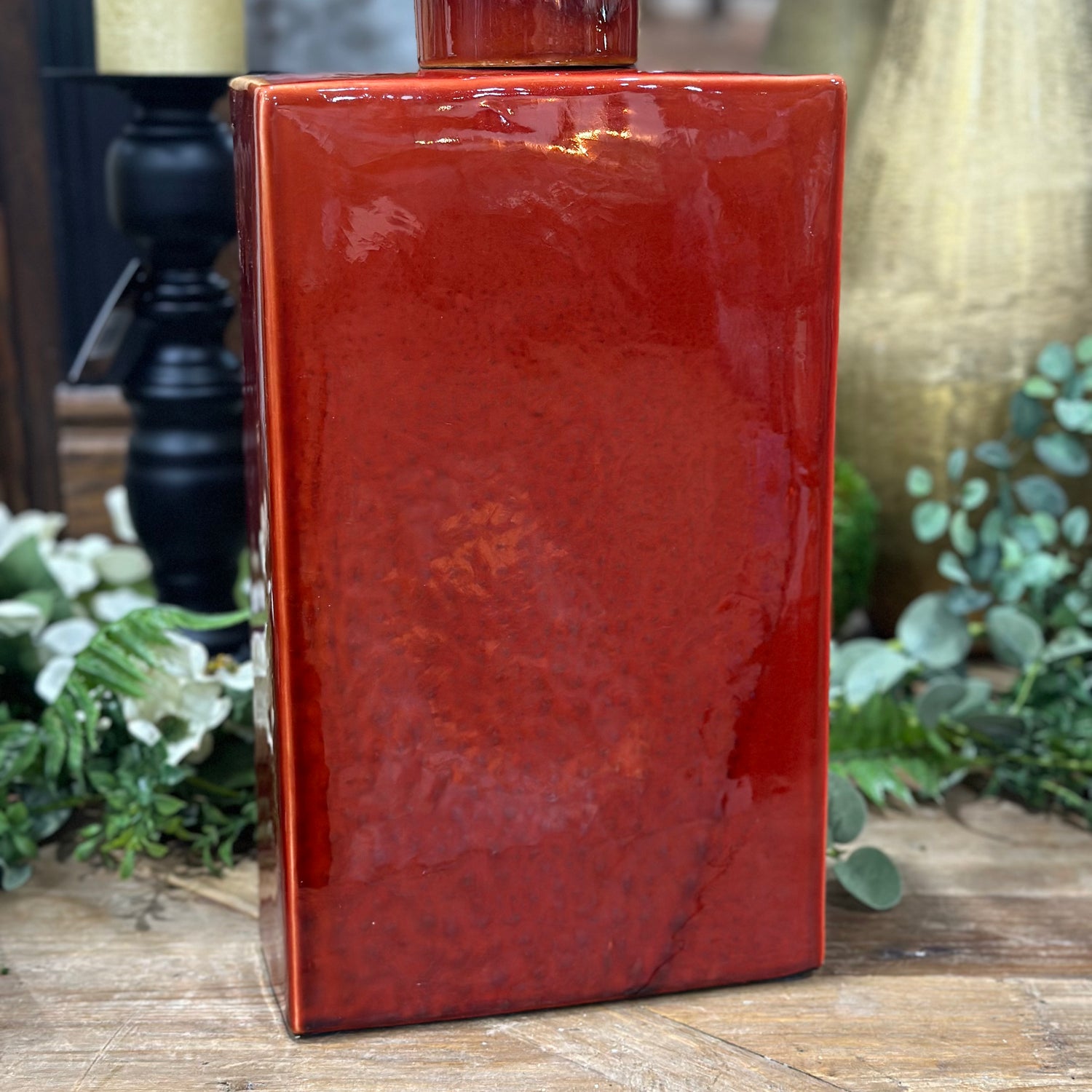 15” Vertical Rectangle Ceramic Vase