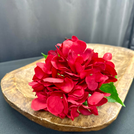 Red Natural Hydrangea Blossom Stem, additional view