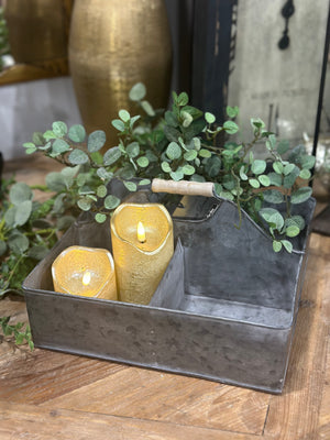 11” Metal Tray With 4 Compartments