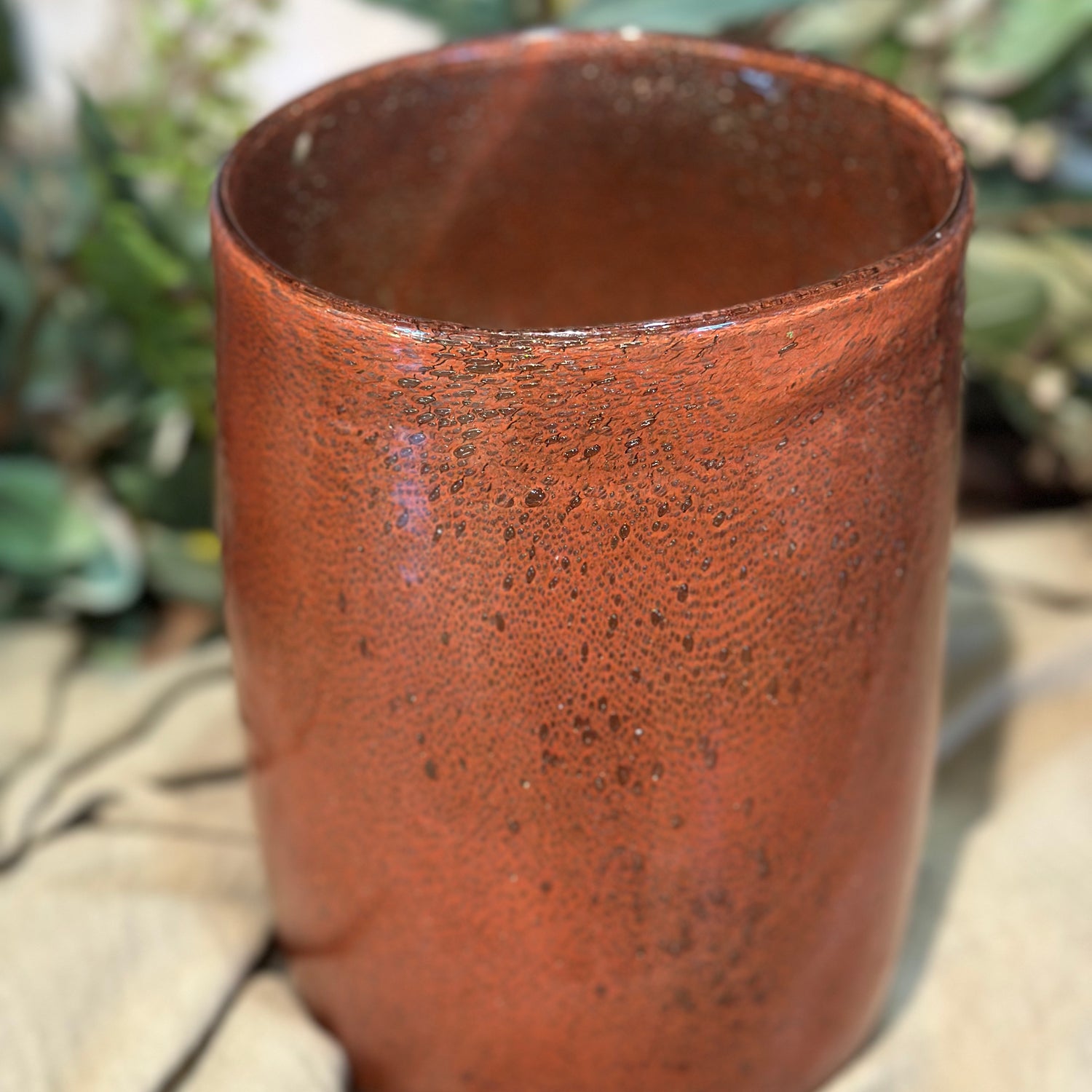 8.5" Amaranthine Glass Vase