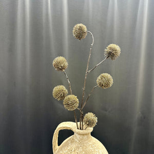 32" Champagne Glitter Pom Pom Spray