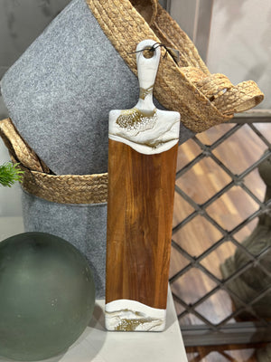 23.5" Cheeseboard Baguette Gold Quartz