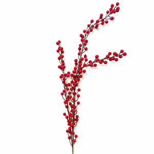 35" Red Berry Spray