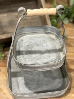 13" Metal Petite Square Serving Tier