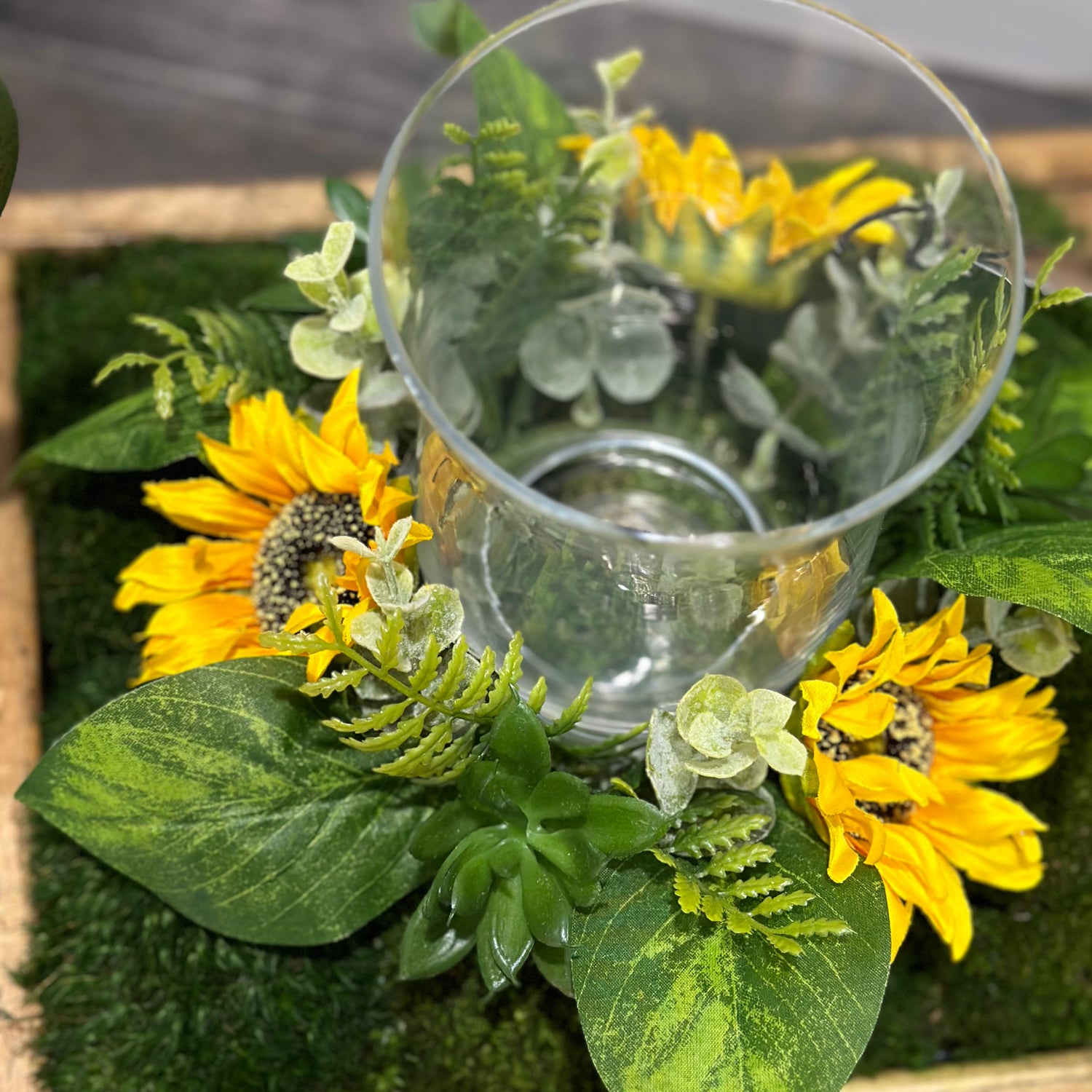 10" Sunflower Candle Ring