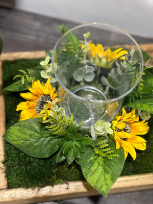 10" Sunflower Candle Ring