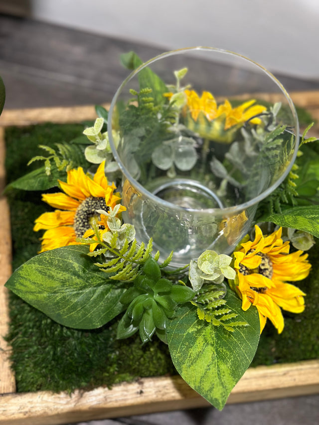 10" Sunflower Candle Ring