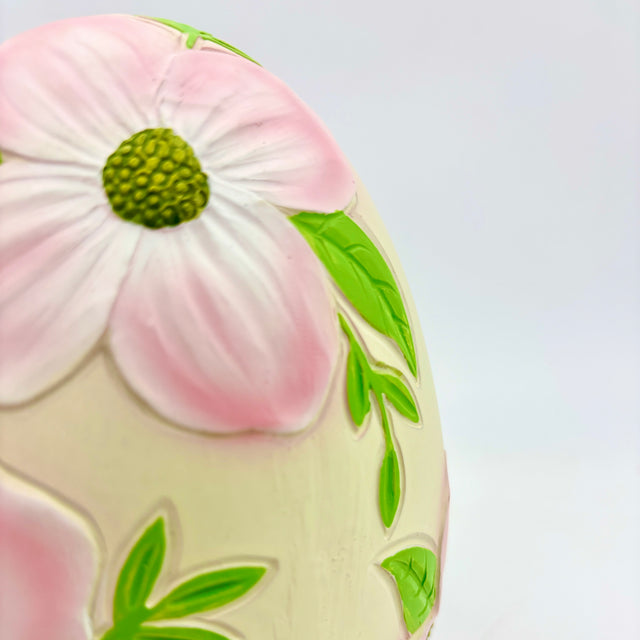 6" Resin Botanical Dogwood Egg