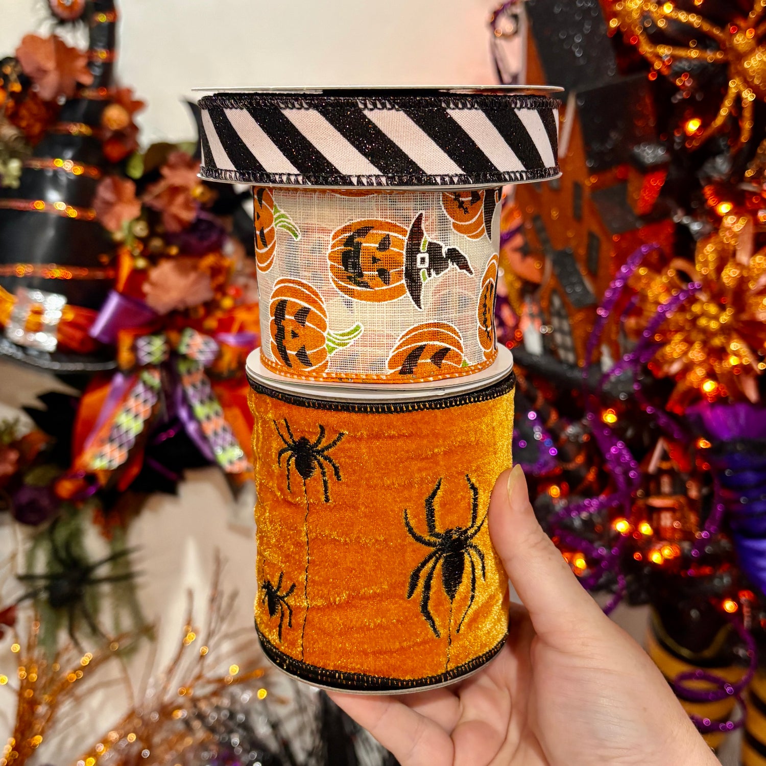 Designer Ribbon Bundle | Spooky Spider Halloween