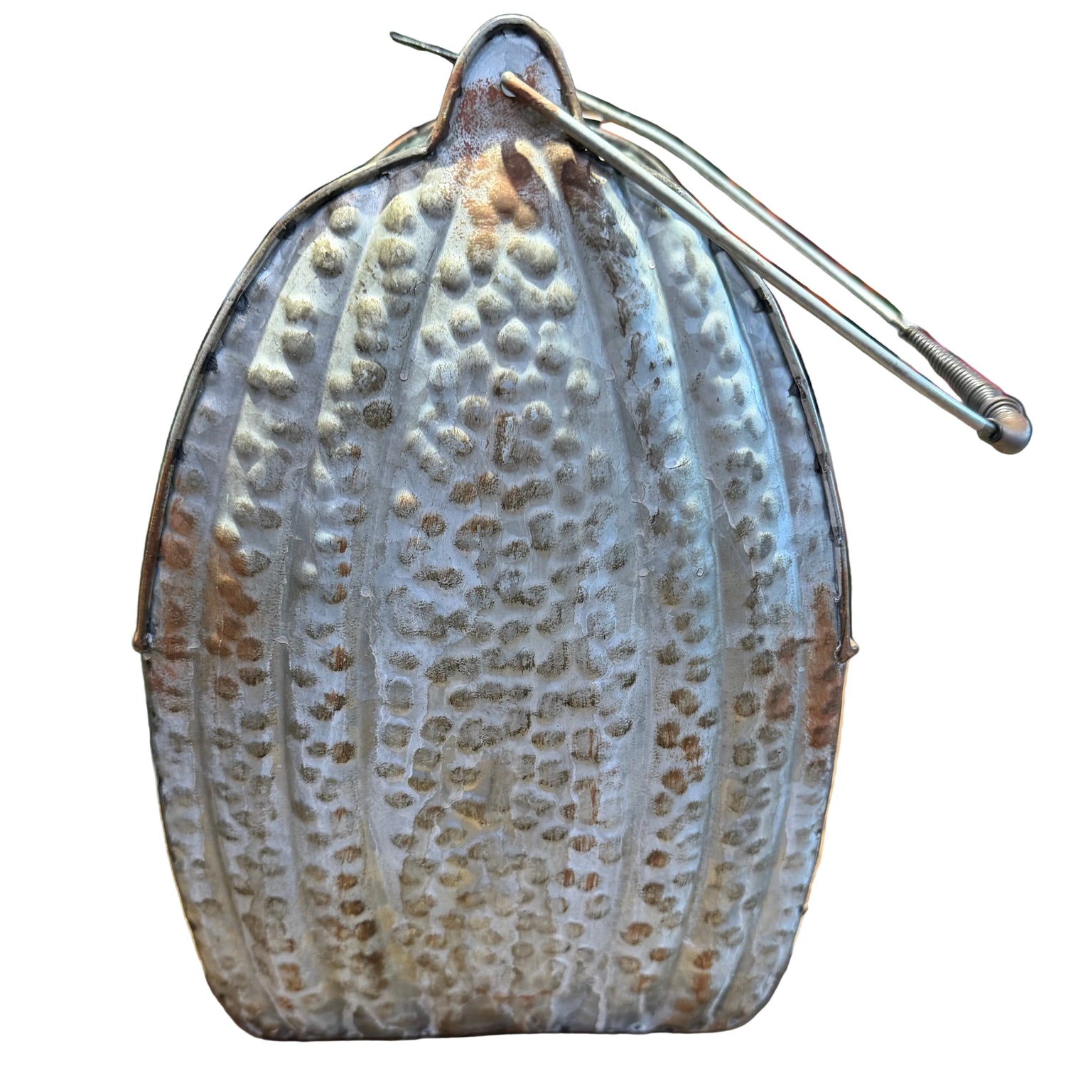 Embossed Tin Tall Pumpkin Bucket
