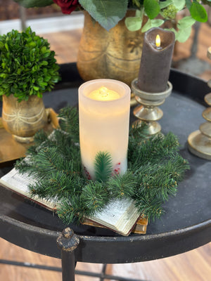 12" Douglas Pine Mini Wreath | Candle Ring