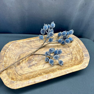 24" Blue Icey Pomegranate Berry Spray