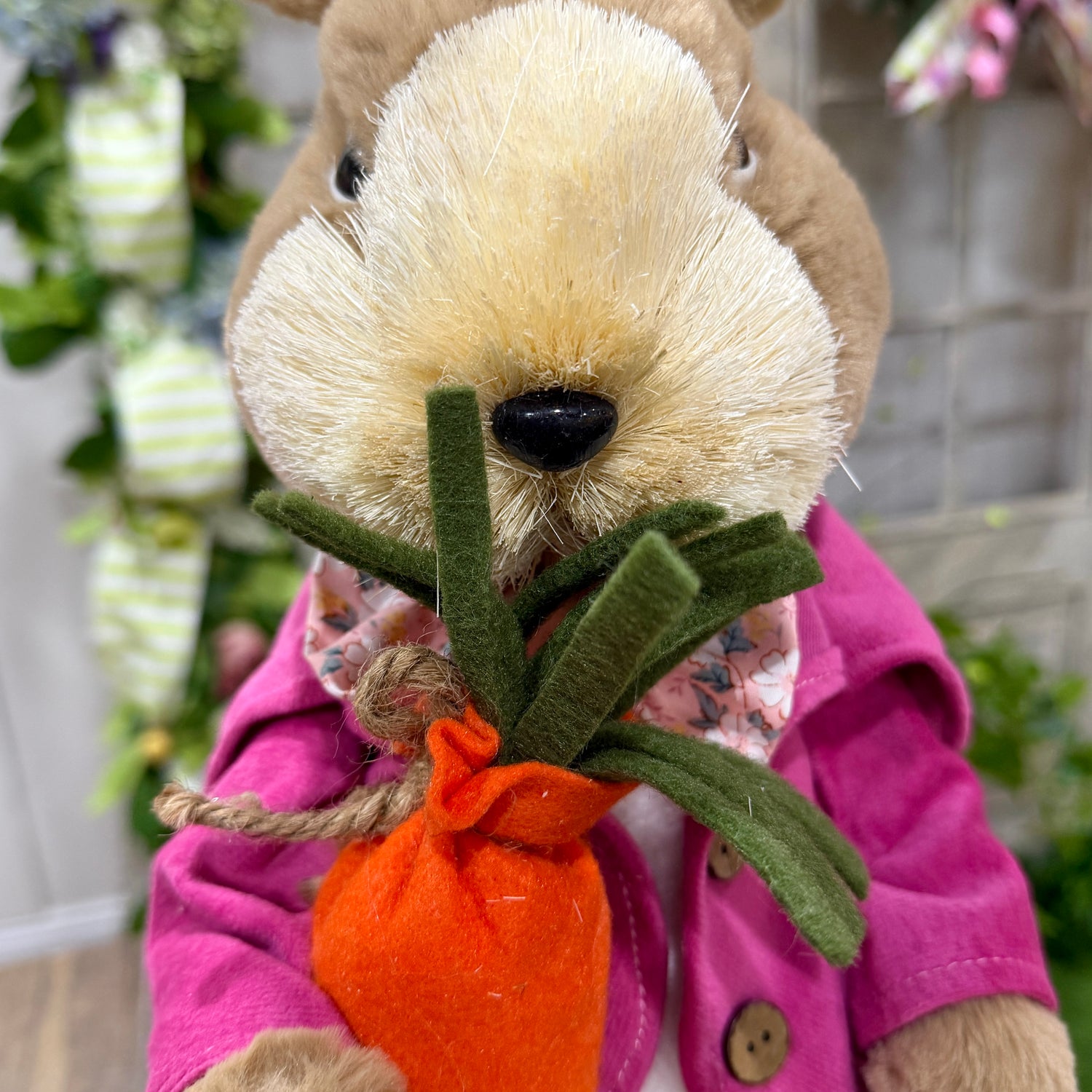 22" Sisal Bunny with Carrot
