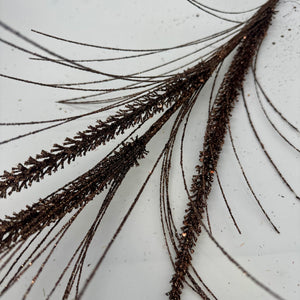 34" Bronze Glitter-Mica Triple Spike Grass Spray