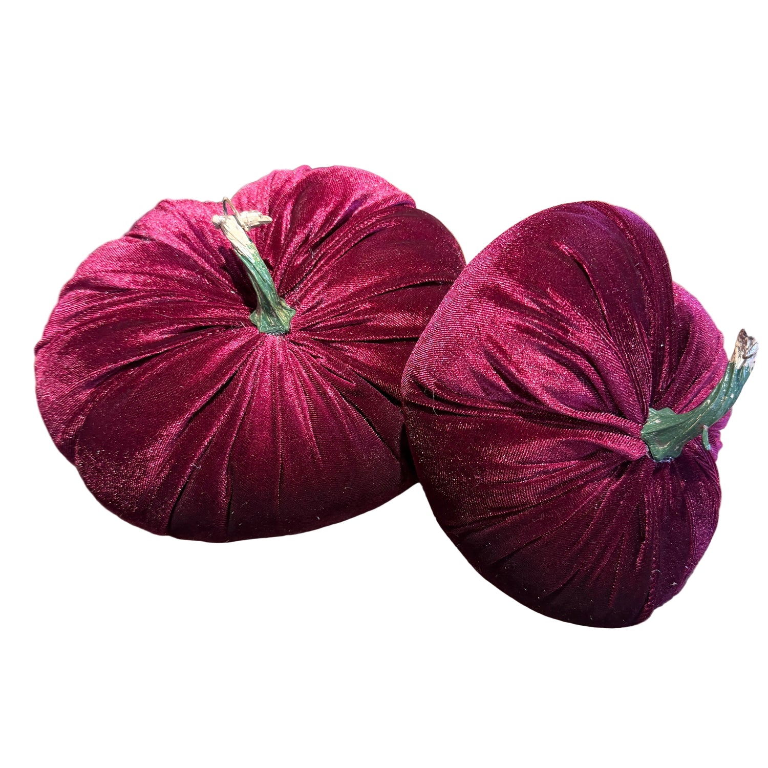 Burgundy Velvet Stuffed Pumpkin | 6" or 5.25"