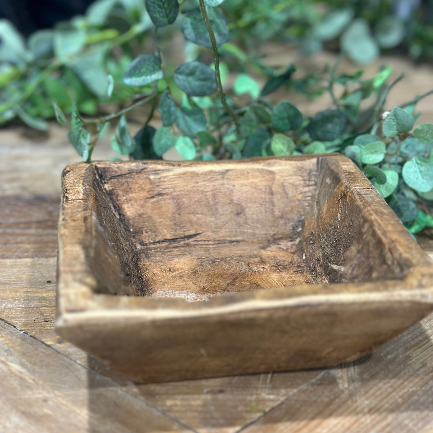 5.5" Petite Wood Square Bowl