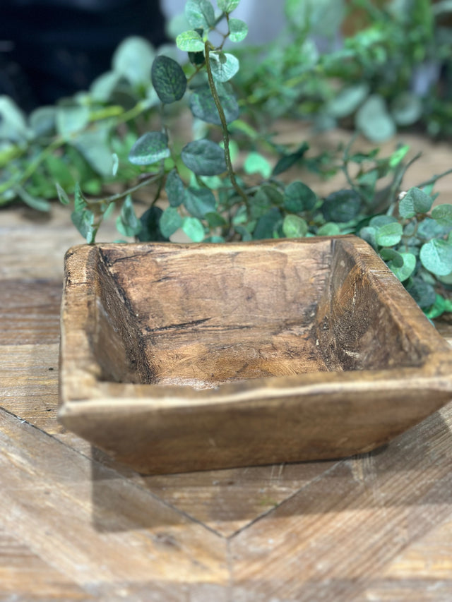 5.5" Petite Wood Square Bowl