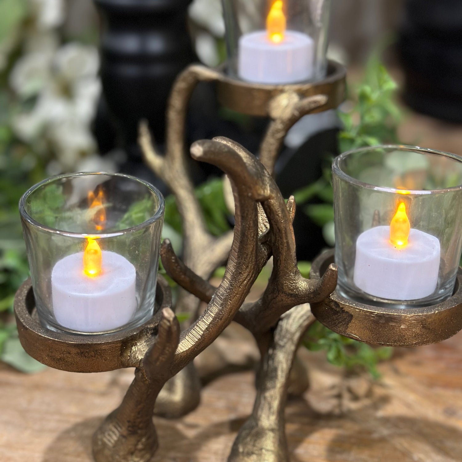 8.5" Antler Cast Aluminum Centerpiece