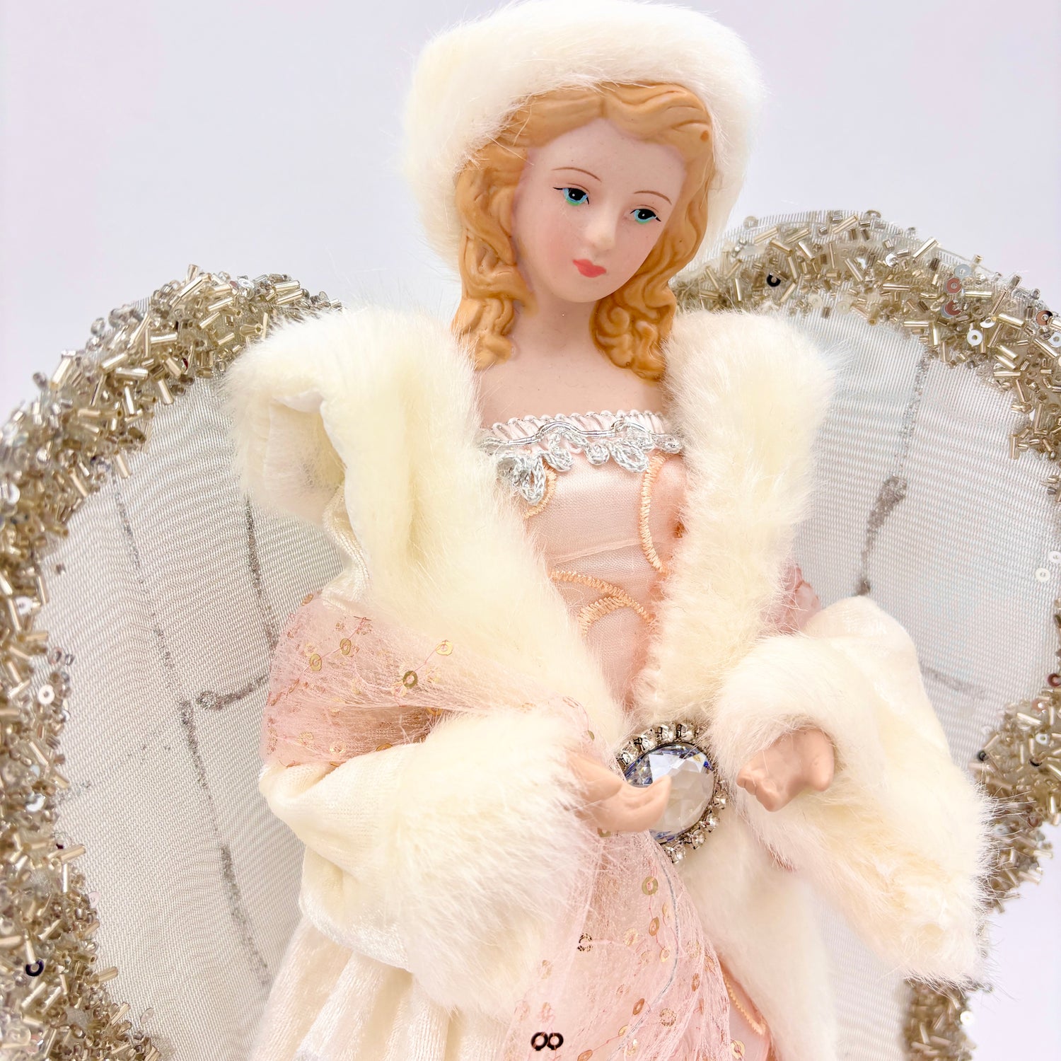 16" Blush | Pink | Fabric Angel | Tree Topper