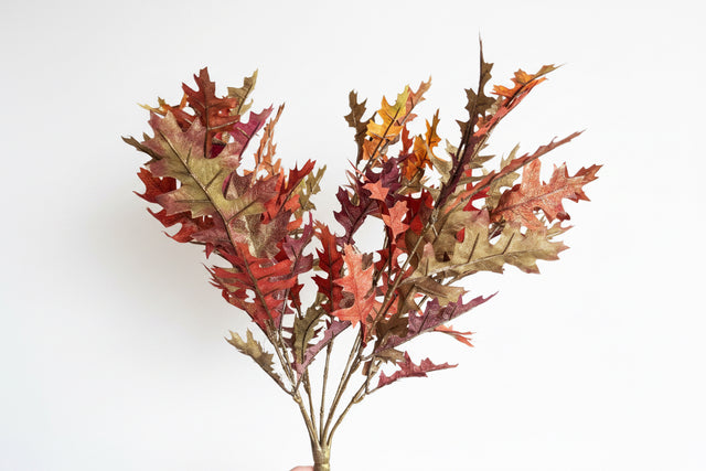 Gold Oak Leaf Bush with Leaves & Berries