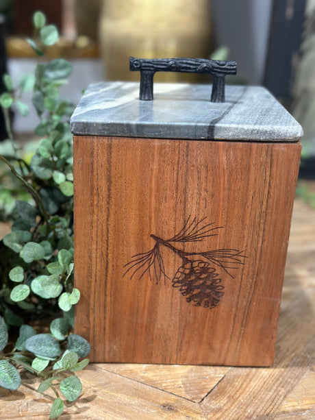 Rustic Wood Canister, additional view