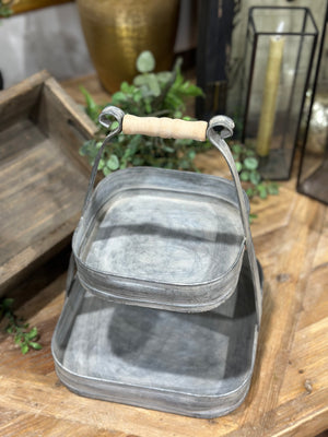 13" Metal Petite Square Serving Tier