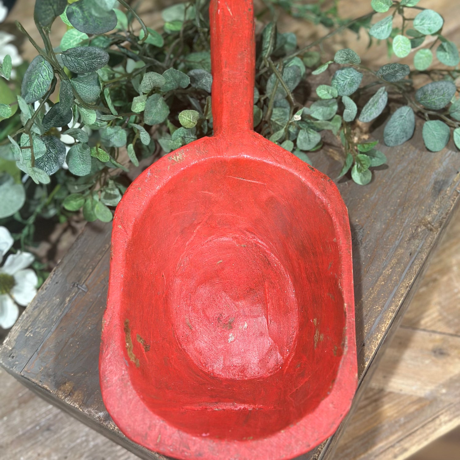 11" Wooden Scoop Dough Bowl