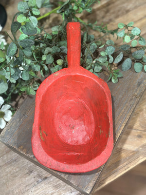 11" Wooden Scoop Dough Bowl