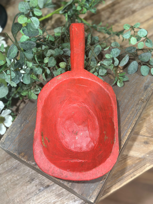 11" Wooden Scoop Dough Bowl