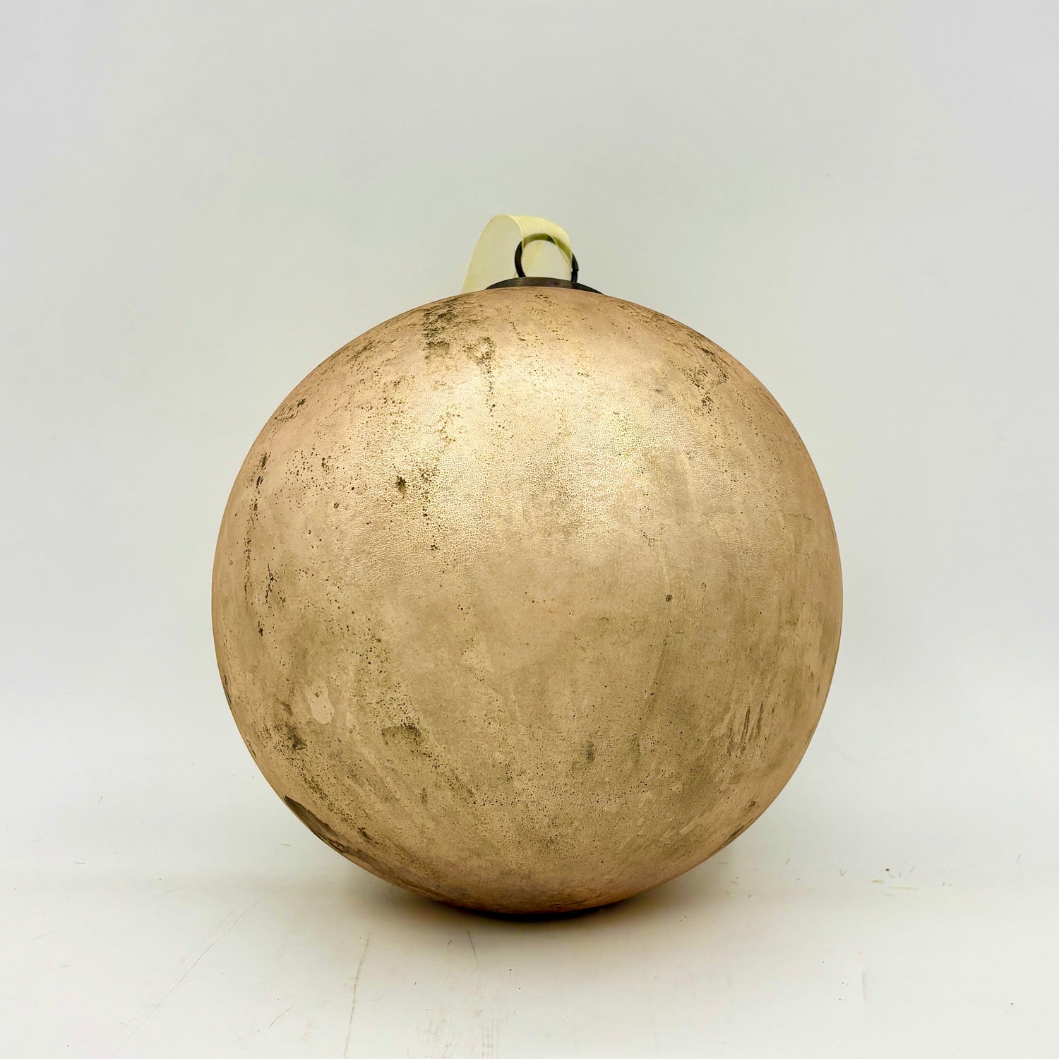 8" Antique Rustic Ball Ornament | Available in Green or Brown