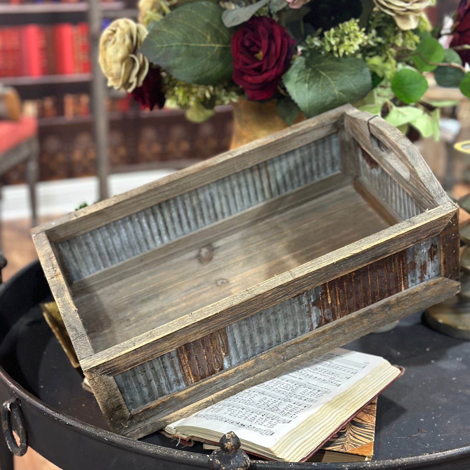 19”-17” Tin Sided Totes Set of 2