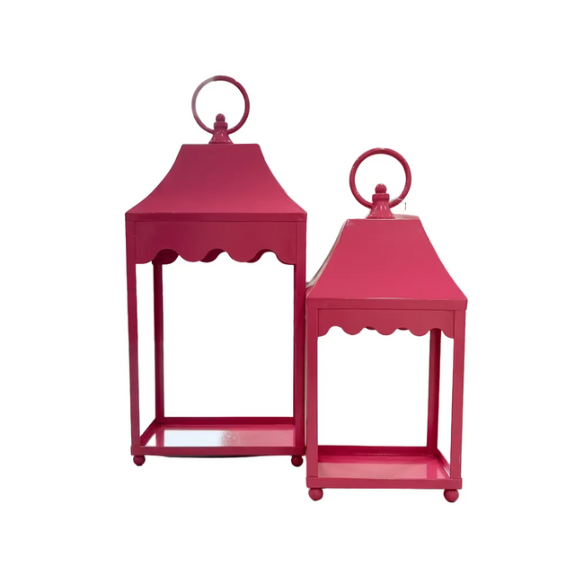 Pink Metal Lantern