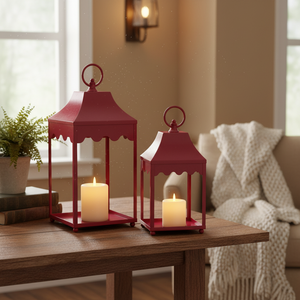 Pink Metal Lantern