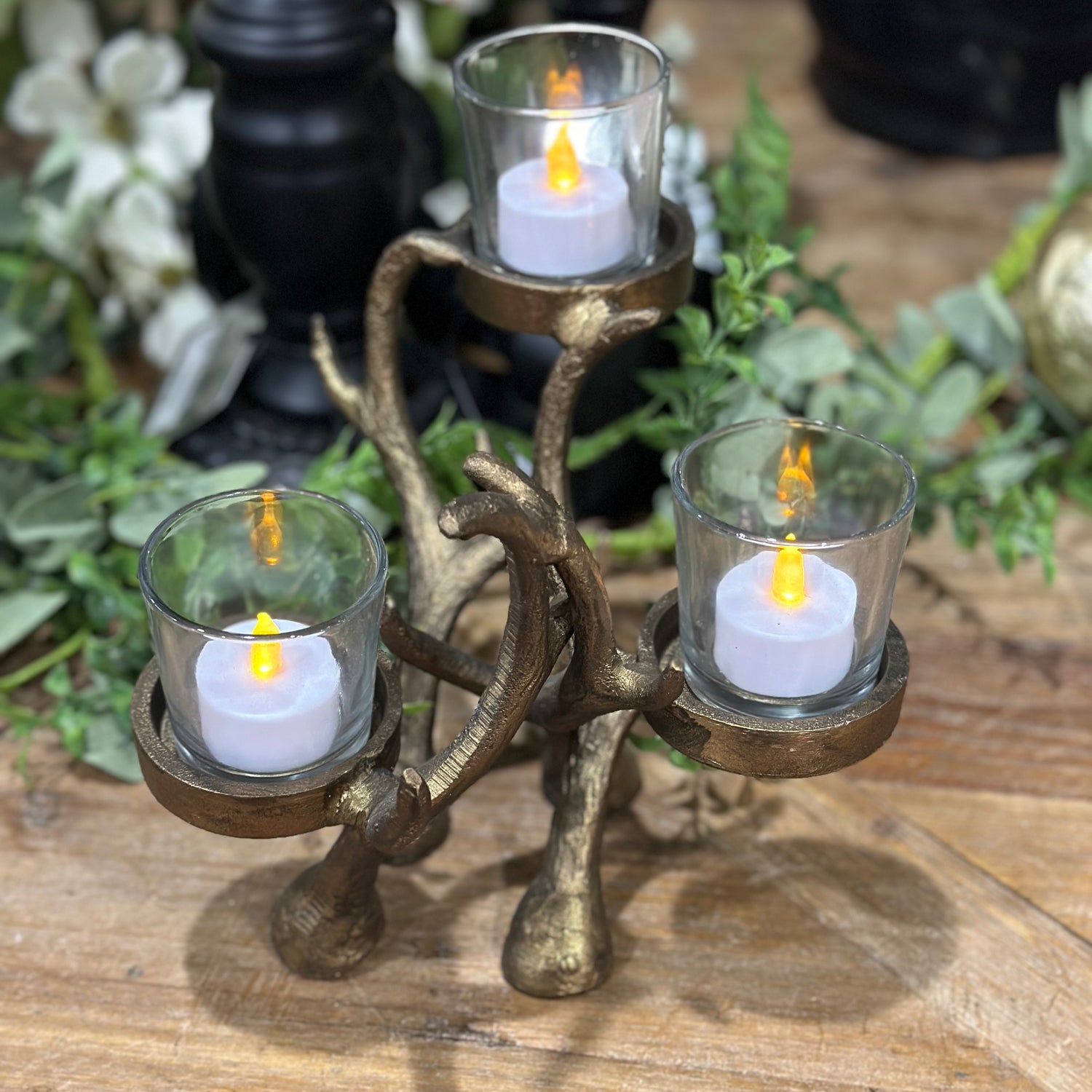 8.5" Antler Cast Aluminum Centerpiece