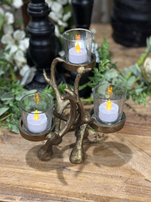 8.5" Antler Cast Aluminum Centerpiece