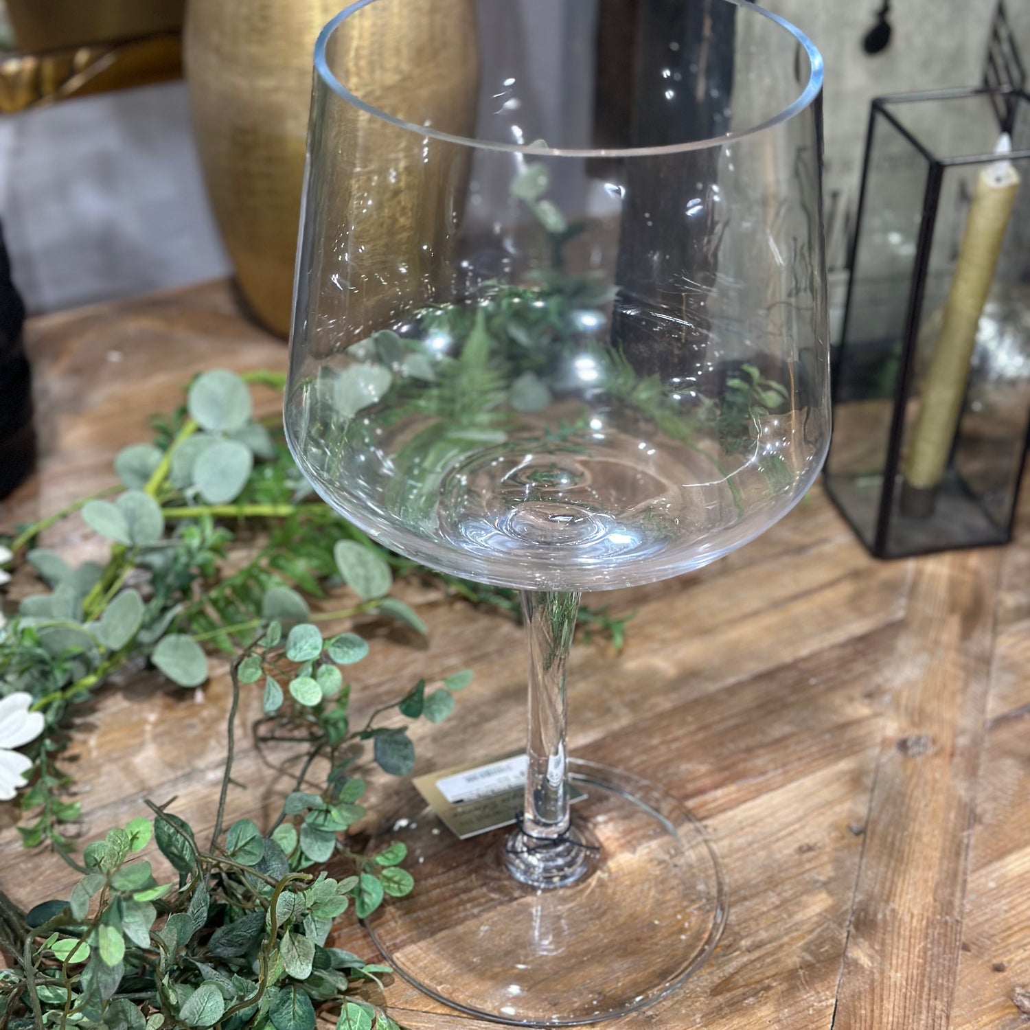 16” Basia Glass Tall Stemmed Bowl
