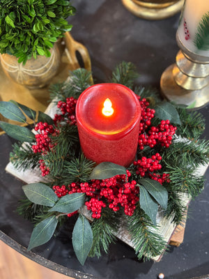 11" Very Berry Candle Ring