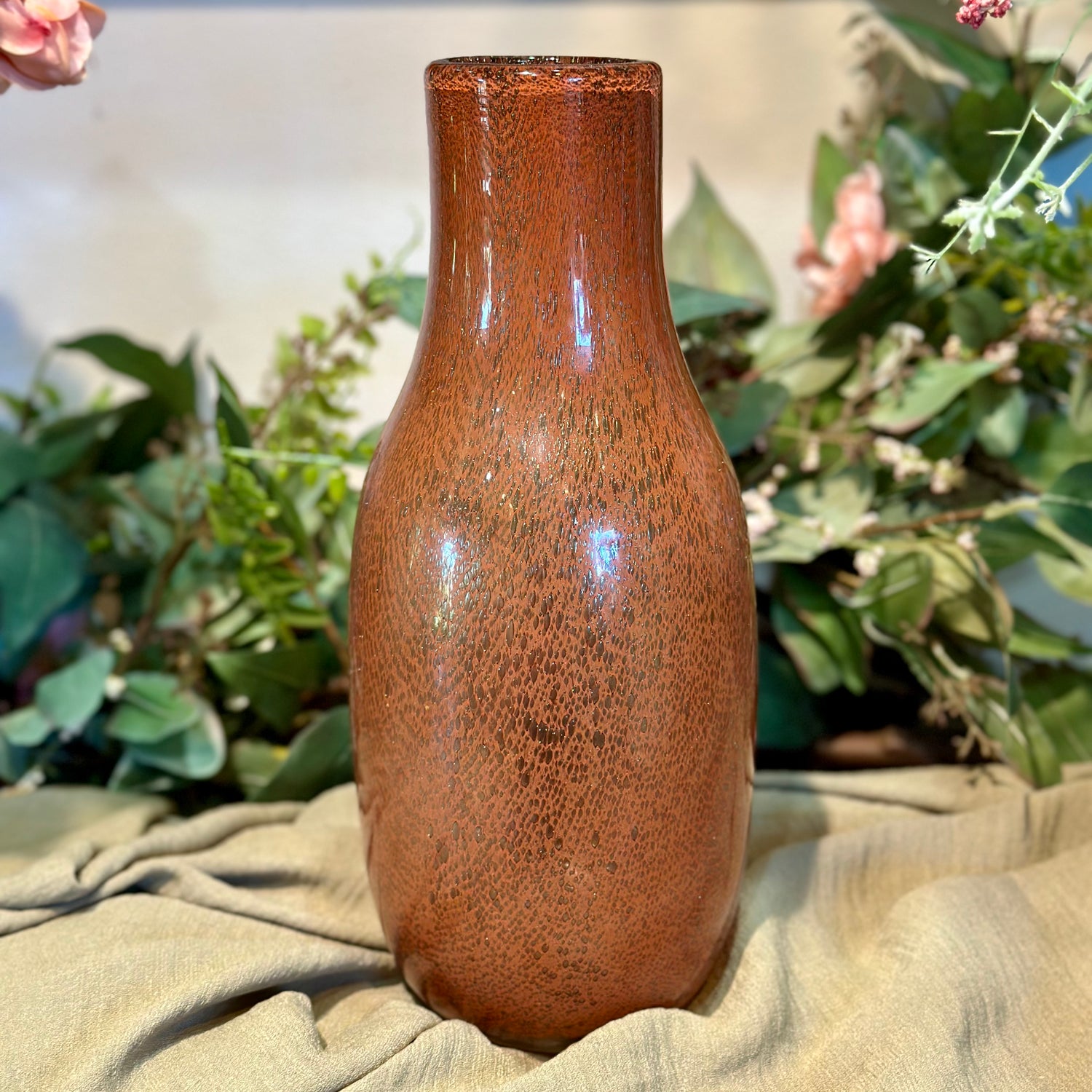 12.25" Amaranthine Glass Vase