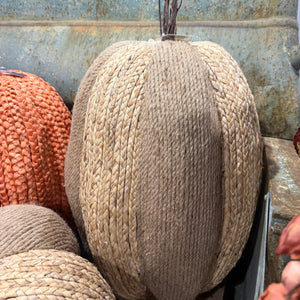 27" | 24" Rattan Natural Pumpkin
