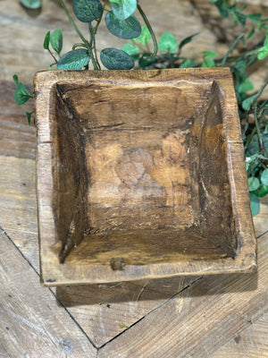 5.5" Petite Wood Square Bowl